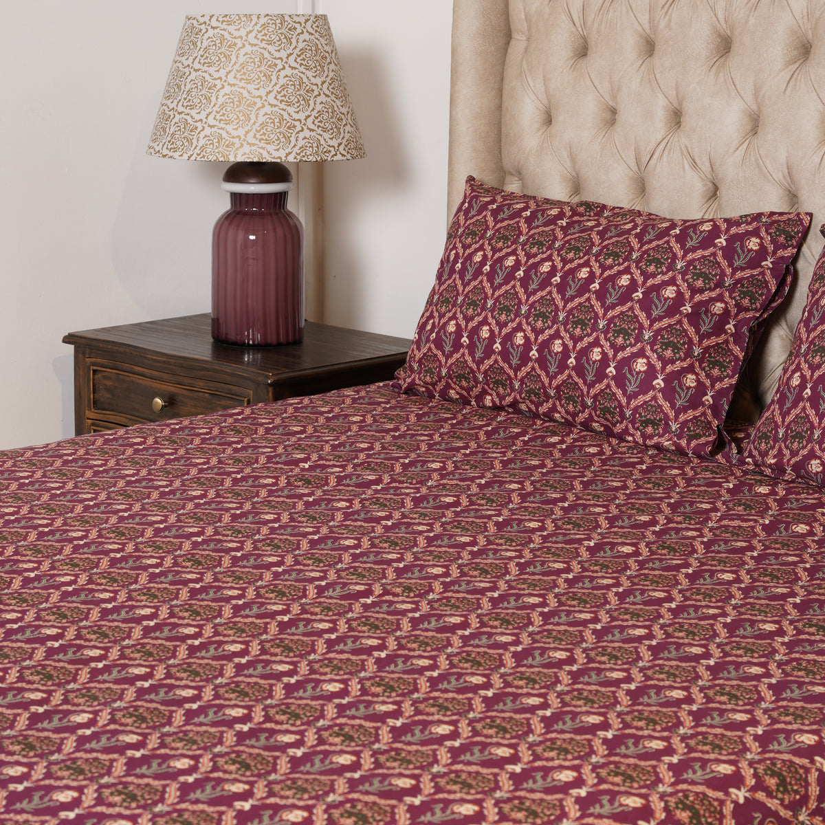 Bedsheets- Wild Aster (King Size)