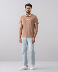 Relaxed Fit Yarn-Dyed Polo Shirt