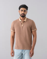 Relaxed Fit Yarn-Dyed Polo Shirt