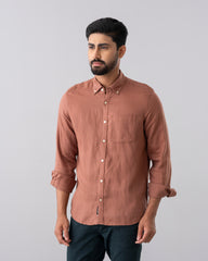 Regular Fit Solid Casual Shirt