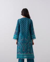 Smart Fit Digital Printed Three-Piece Lawn with Silk Dupatta