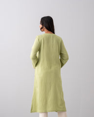 Smart Fit Embellished Two-Piece Formal Ethnic Set with Organza Dupatta