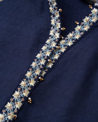 Smart Fit Embellished Two-Piece Formal Ethnic Set with Organza Dupatta