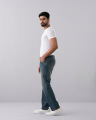 Straight Fit Dusty Blue Jeans