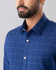 Regular Fit Thin Check Formal Shirt