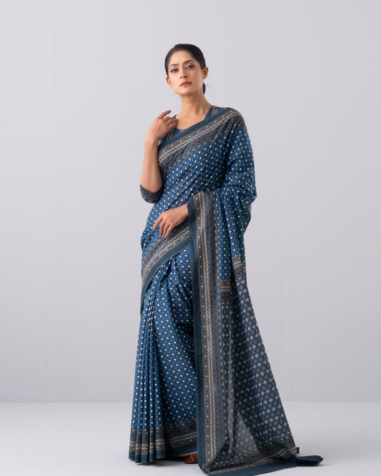 Digital Printed Cotton Saree