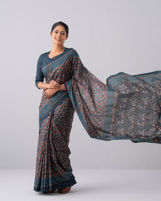 Digital Printed Cotton Saree