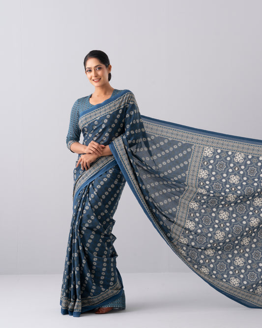 Digital Printed Cotton Saree