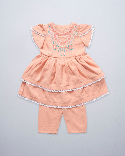 Newborn Girls' Ethnic Partywear Set (6-18 Months)