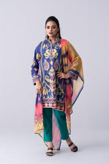 Mid-Length Relaxed Fit Lawn with Chiffon Dupatta - Two Piece