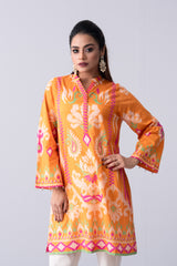 Mid-Length Relaxed Fit Lawn with Chiffon Dupatta - Two Piece