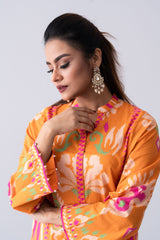 Mid-Length Relaxed Fit Lawn with Chiffon Dupatta - Two Piece