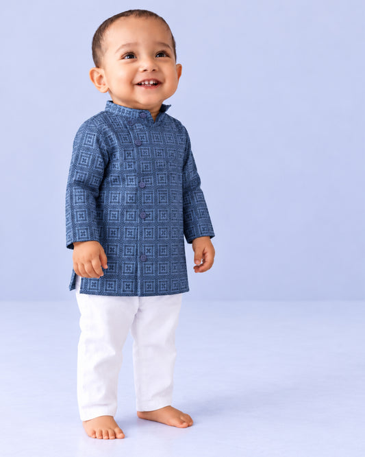Newborn Boys' Panjabi Set (0-6 Months)