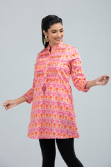 Ikat Printed Fashion Top - Mystika