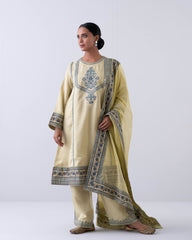 Relaxed Fit Embroidered Three-Piece Formal Ethnic Set