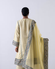 Relaxed Fit Embroidered Three-Piece Formal Ethnic Set