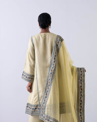 Relaxed Fit Embroidered Three-Piece Formal Ethnic Set
