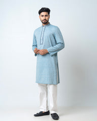 Regular Fit Printed Semi-Formal Panjabi