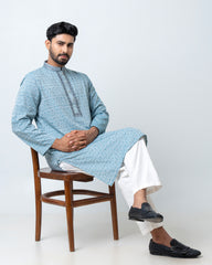 Regular Fit Printed Semi-Formal Panjabi