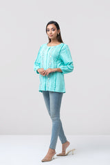 Regular Fit Embroidered Long Sleeve Fashion Top