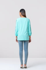 Regular Fit Embroidered Long Sleeve Fashion Top