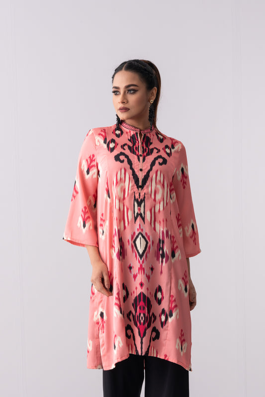 Mid-Length Sublimation Printed Smart Fit Ethnic Kurta