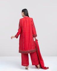 Smart Fit Embroidered Three-Piece Semi-Formal Ethnic Set