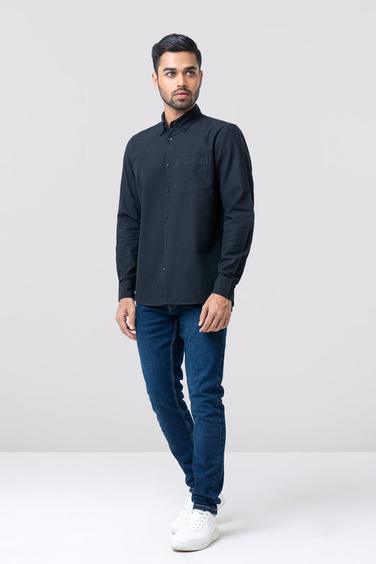 Regular Fit Solid Casual Shirt