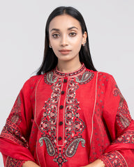 Smart Fit Embroidered Three-Piece Semi-Formal Ethnic Set
