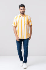 Regular Fit Striped Casual Shirt