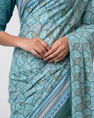 Digital Printed Cotton Saree