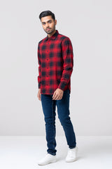 Regular Fit Checkered Casual Shirt