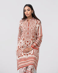 Relaxed Fit Printed Two-Piece Ethnic Set