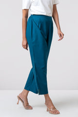 Straight Fit Textured Jacquard Pants - Mystika