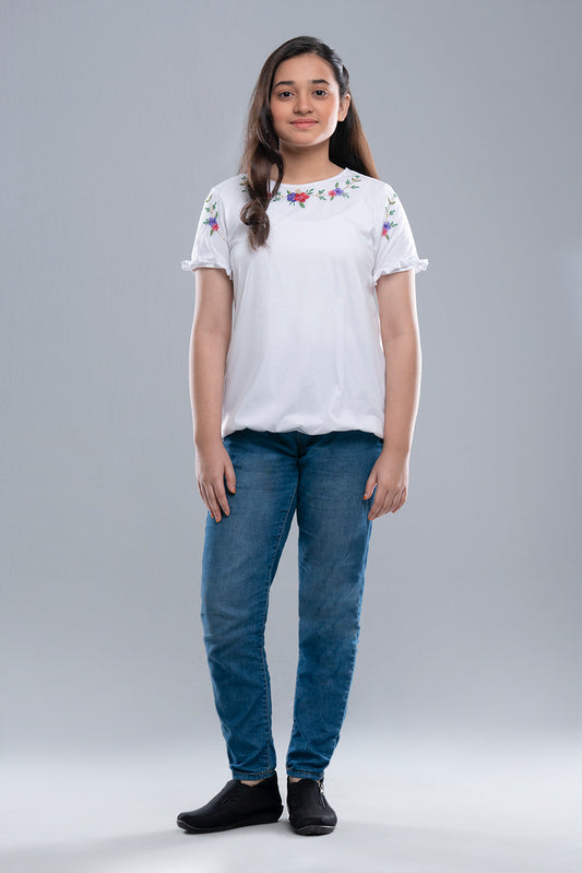 Junior Girls Knit Fashion Top (10-14 Years)