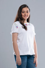 Junior Girls Knit Fashion Top (10-14 Years)