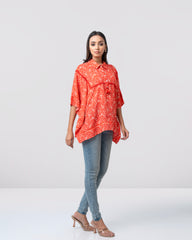 Regular Fit All Over Printed Top – Mystika