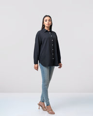 Relaxed fit Dobby textured casual shirt