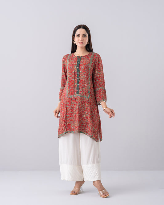 Relaxed Fit All-Over Printed Ethnic Kurti