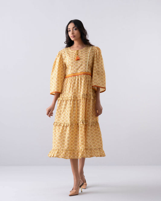 Mystika Printed Long Dress