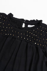 Regular Fit Cap Sleeve T-Shirt with Sequin Front Yoke