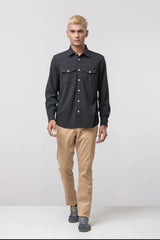 Regular Fit Black Casual Shirt