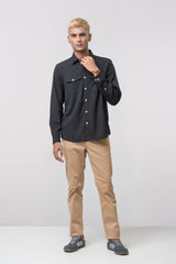 Regular Fit Black Casual Shirt