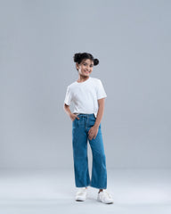 Girls' Denim Bottom (6-8 Years)