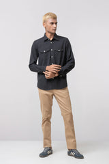 Regular Fit Black Casual Shirt