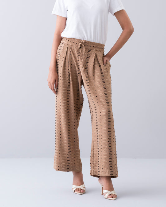 Relaxed Fit Wide Leg Pants - Mystika