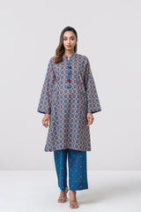 Relaxed Fit Printed Two-Piece Ethnic Set