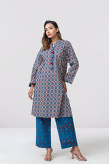 Relaxed Fit Printed Two-Piece Ethnic Set
