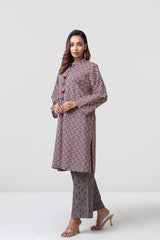 Relaxed Fit Printed Two-Piece Ethnic Set