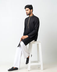 Regular Fit Embroidered Semi-Formal Panjabi